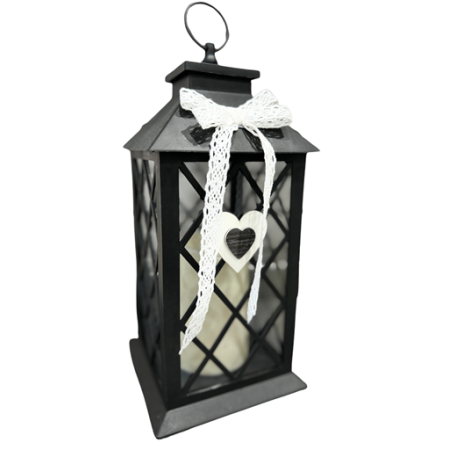 Lampion led czarny
